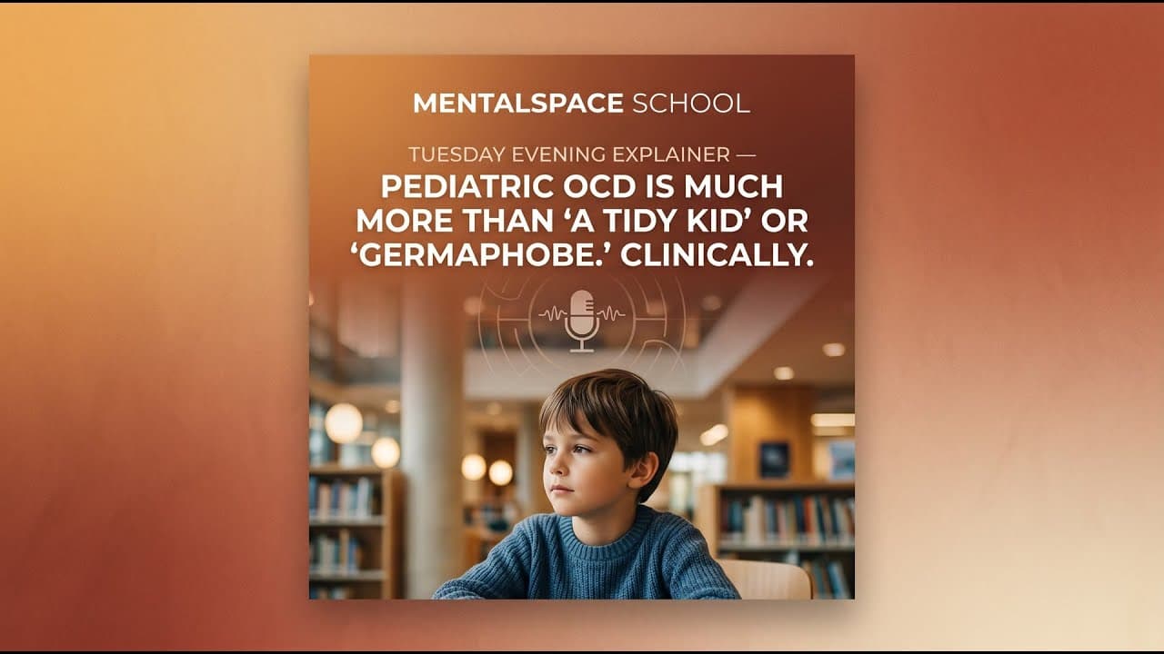 Tuesday evening explainer — Pediatric OCD... | K-12 School Mental Health