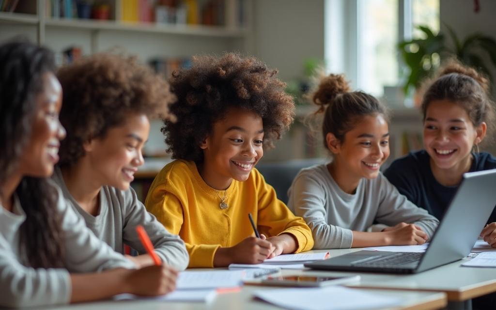 Diverse students showing success and positive engagement in school